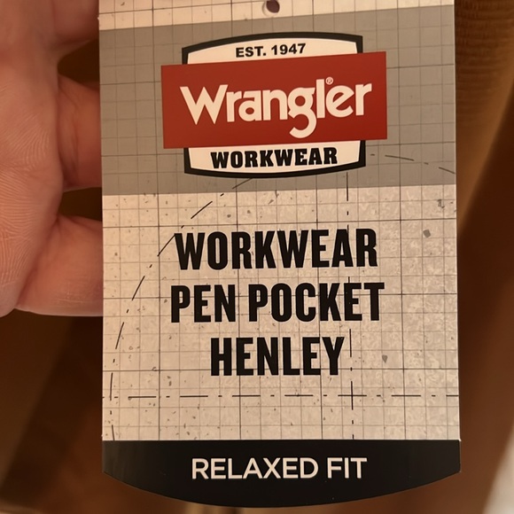 Wrangler workwear long sleeve Henley - Picture 6 of 7
